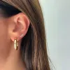 Jumbo Gold Bubble Hoop Earrings sold by EF Collection