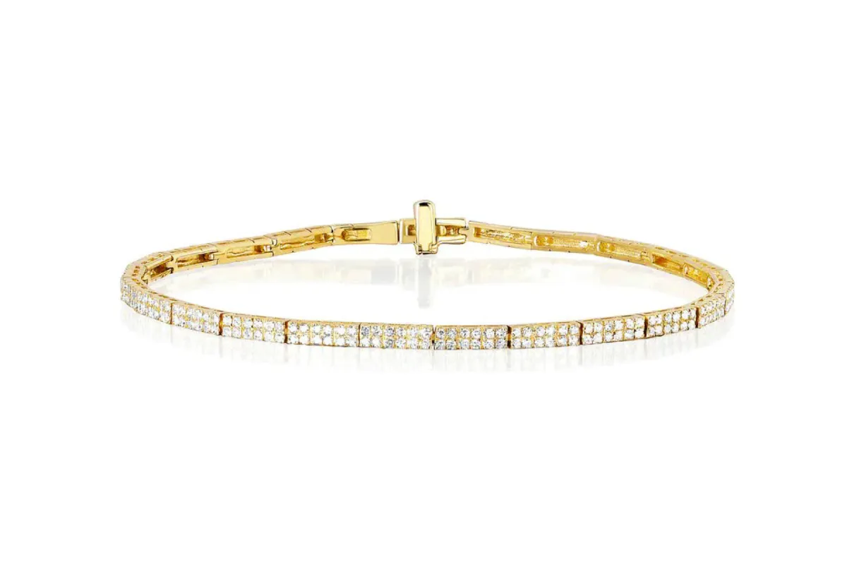 Double Row Diamond Eternity Bracelet sold by EF Collection