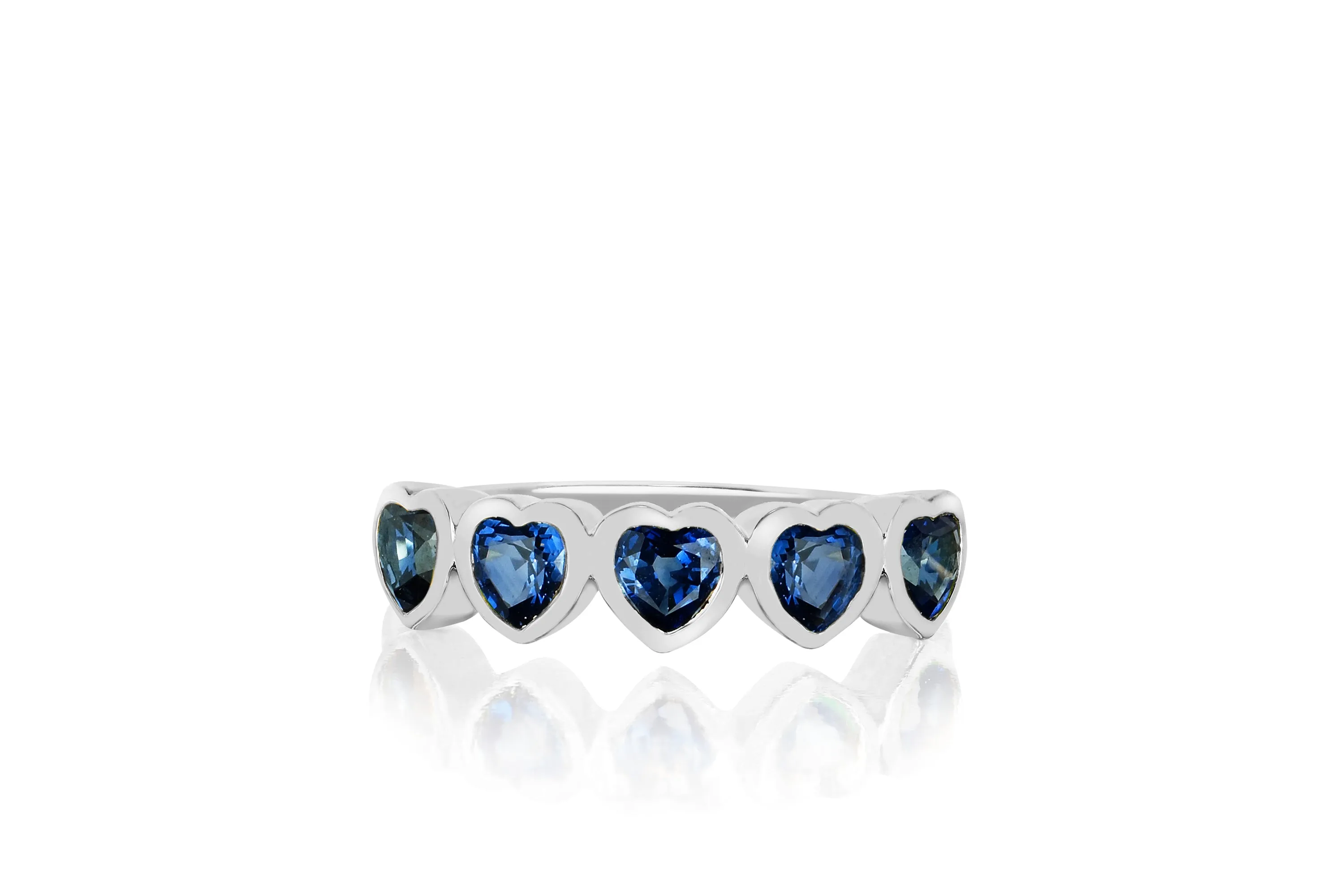 Blue Sapphire Multi Heart Ring sold by EF Collection product image thumbnail 3