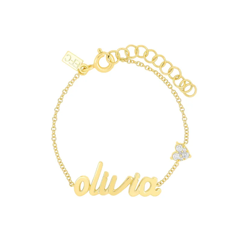 You Have My Heart Script Name Bracelet made by EF Collection