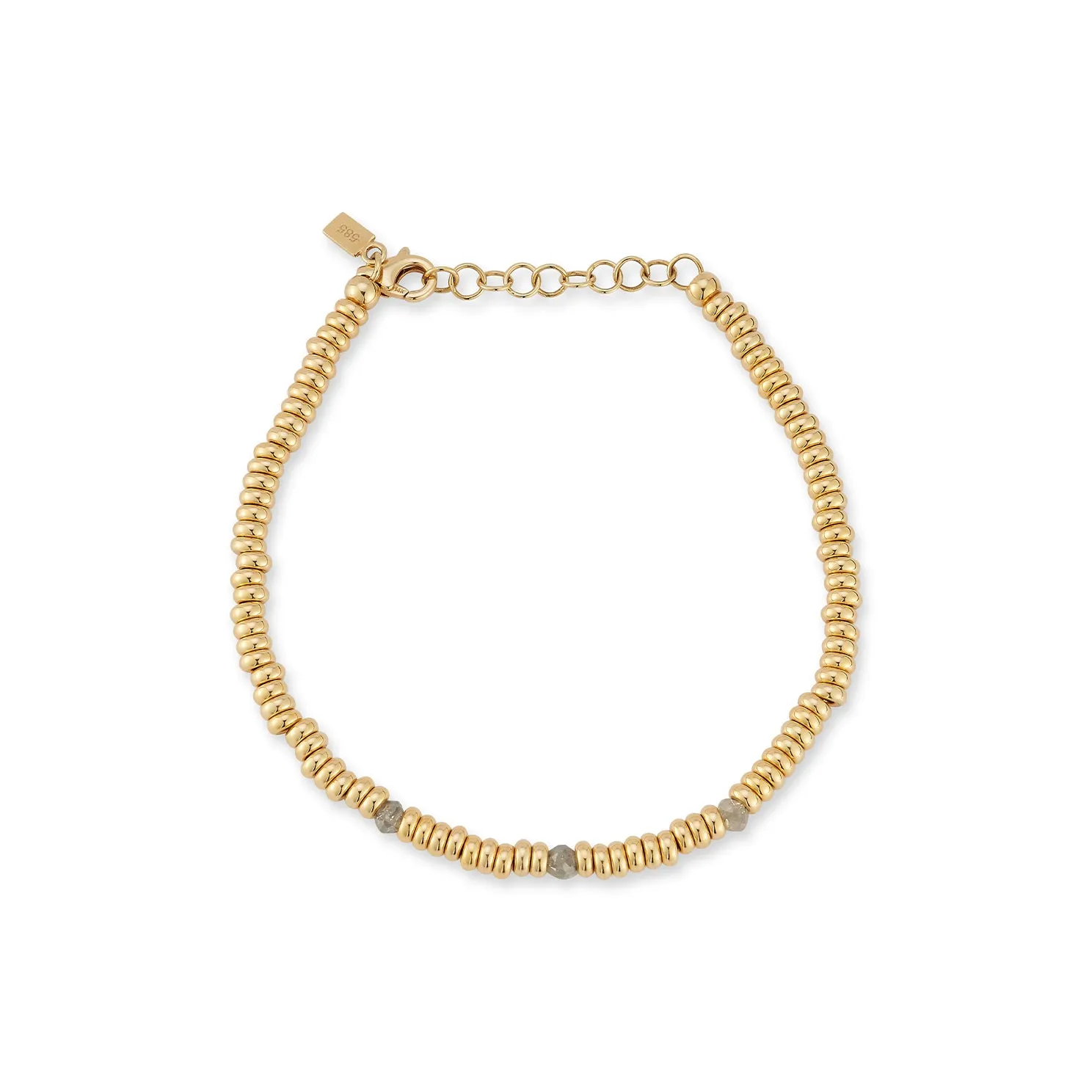 Birthstone Bead Bracelet In Diamond sold by EF Collection