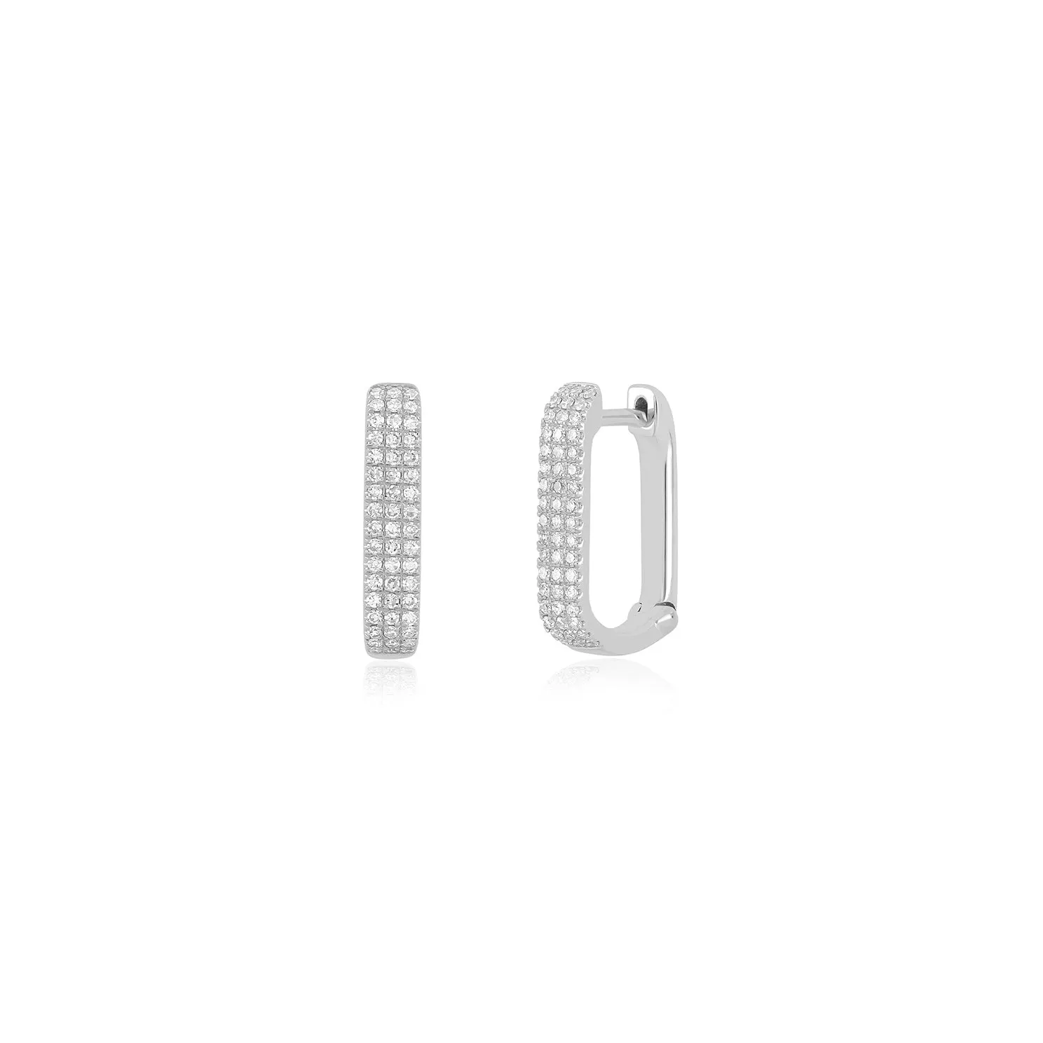 Diamond Jumbo Lola Hoop Earring sold by EF Collection product image thumbnail 4