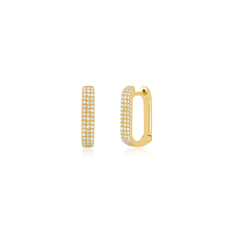 Diamond Jumbo Lola Hoop Earring sold by EF Collection
