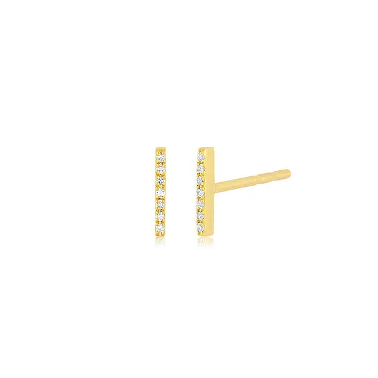 Diamond Bar Stud Earring sold by EF Collection
