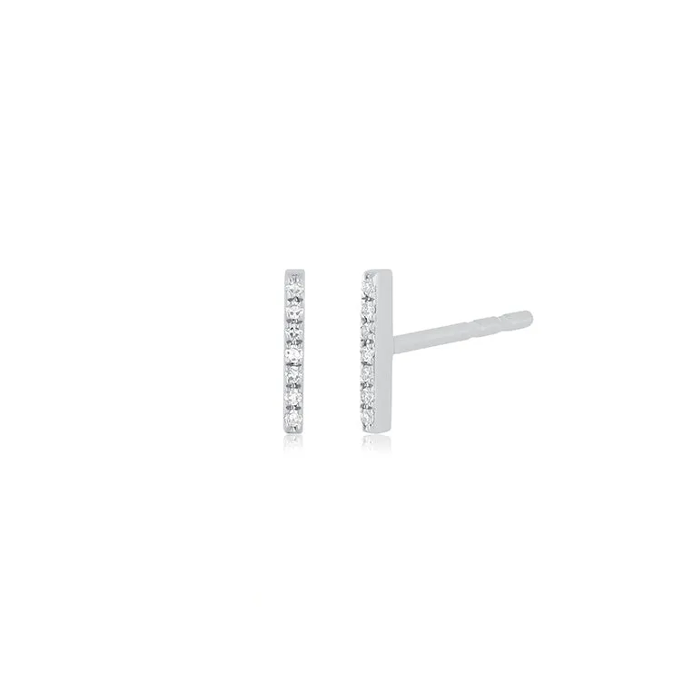 Diamond Bar Stud Earring sold by EF Collection product image thumbnail 4