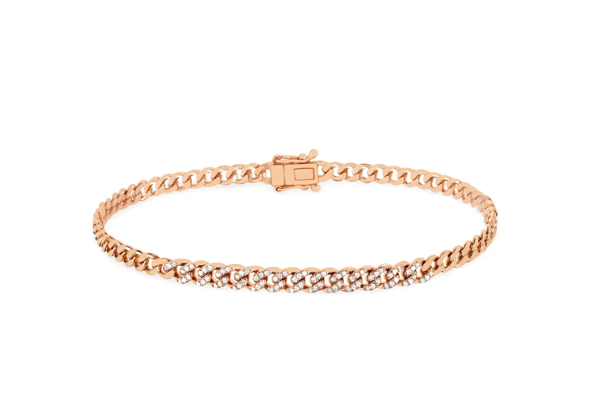 Diamond Curb Chain Bracelet sold by EF Collection