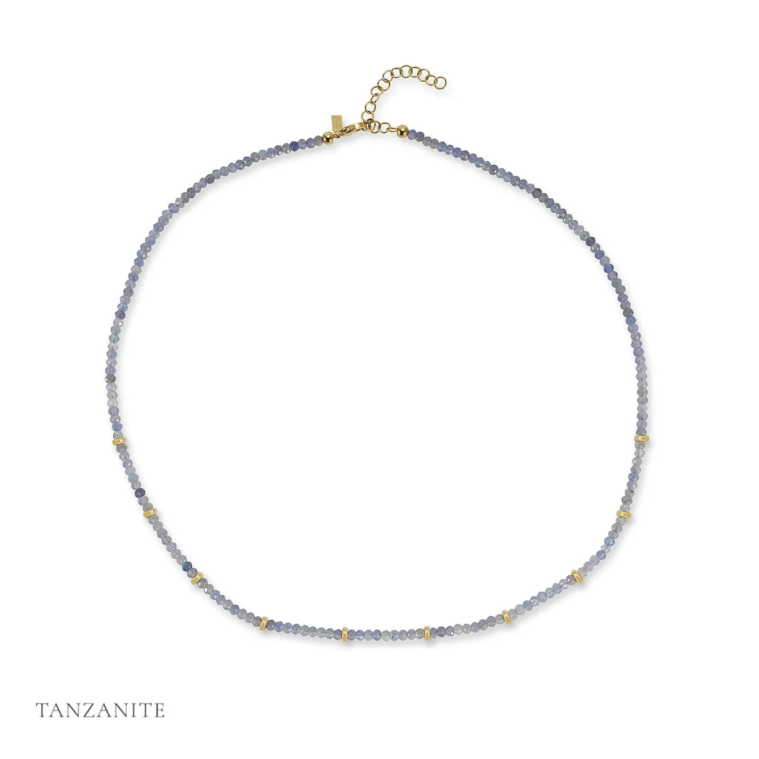 Birthstone Bead Necklace In Tanzanite sold by EF Collection product image thumbnail 4