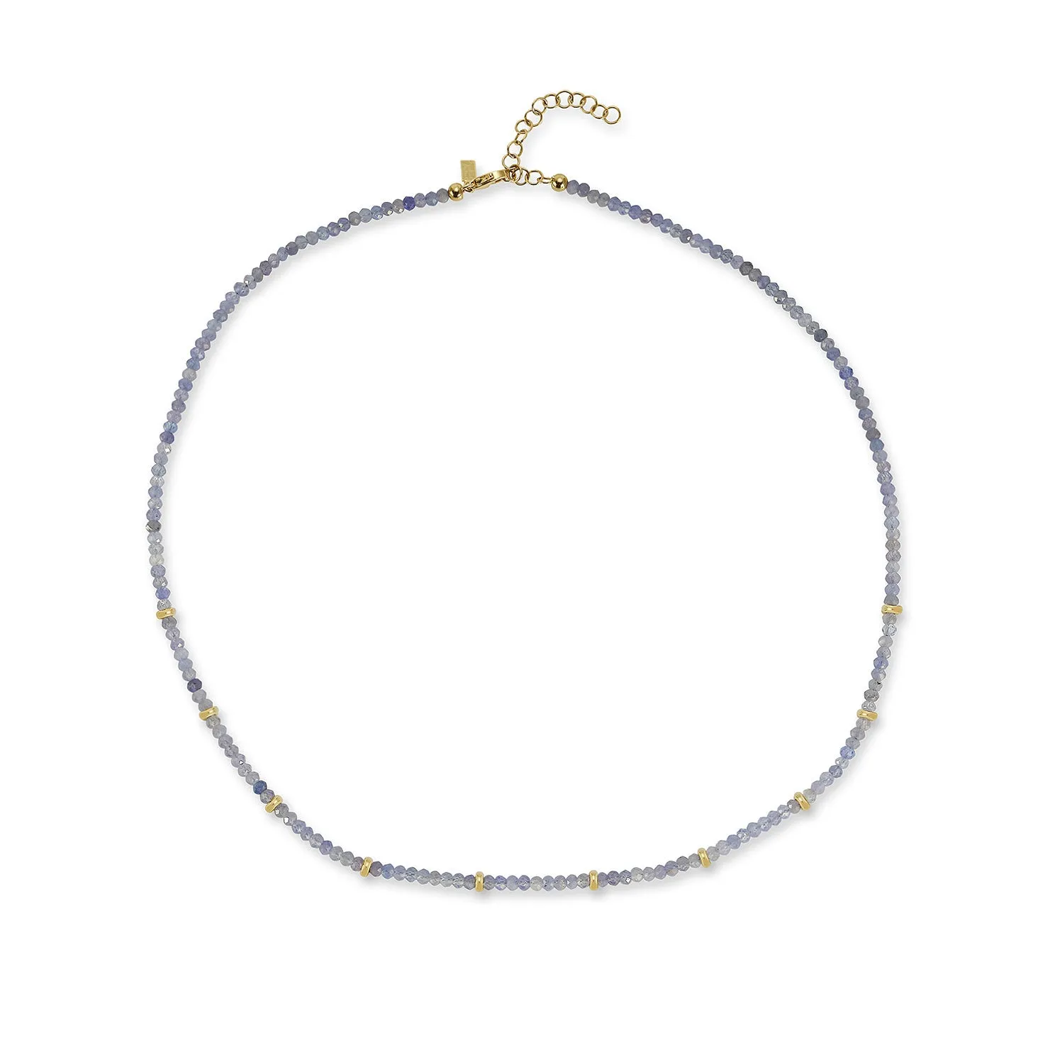 Birthstone Bead Necklace In Tanzanite sold by EF Collection
