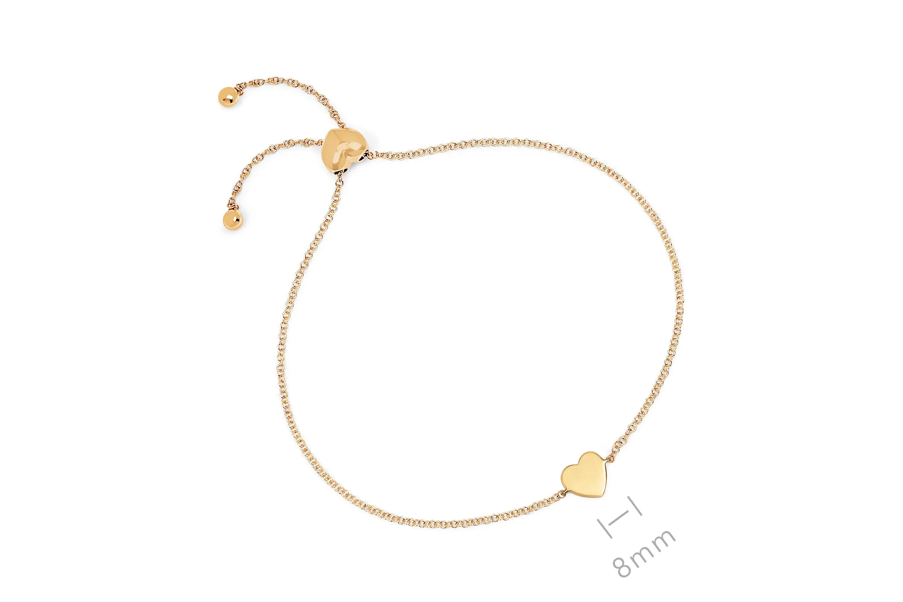 Gold Heart Bolo Bracelet sold by EF Collection product image thumbnail 5