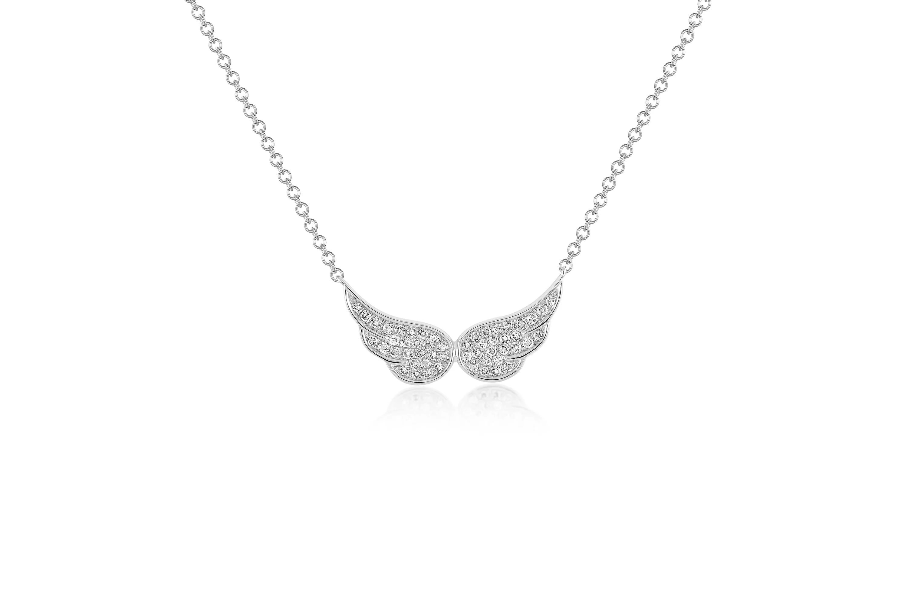 Diamond Double Angel Wing Necklace sold by EF Collection product image thumbnail 4