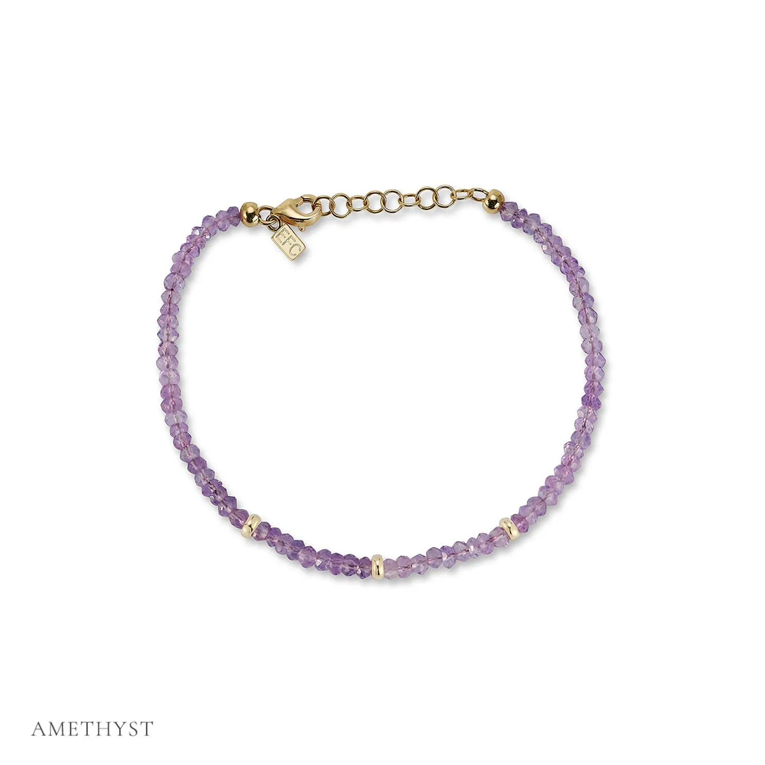 Birthstone Bead Bracelet In Amethyst sold by EF Collection product image thumbnail 3