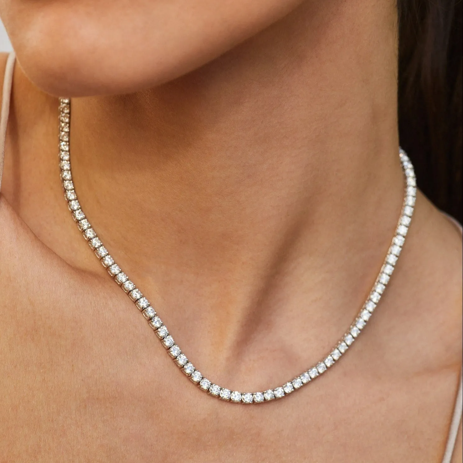 Diamond Tennis Necklace sold by EF Collection product image thumbnail 4