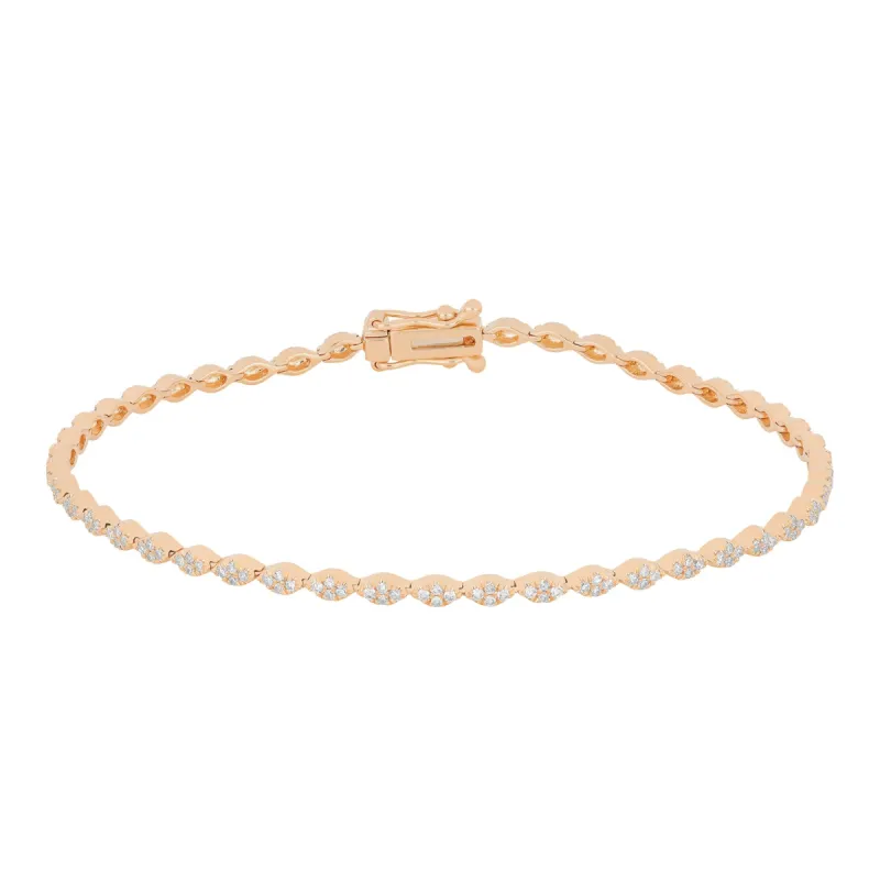 Pavé Diamond Marquise Eternity Bracelet sold by EF Collection
