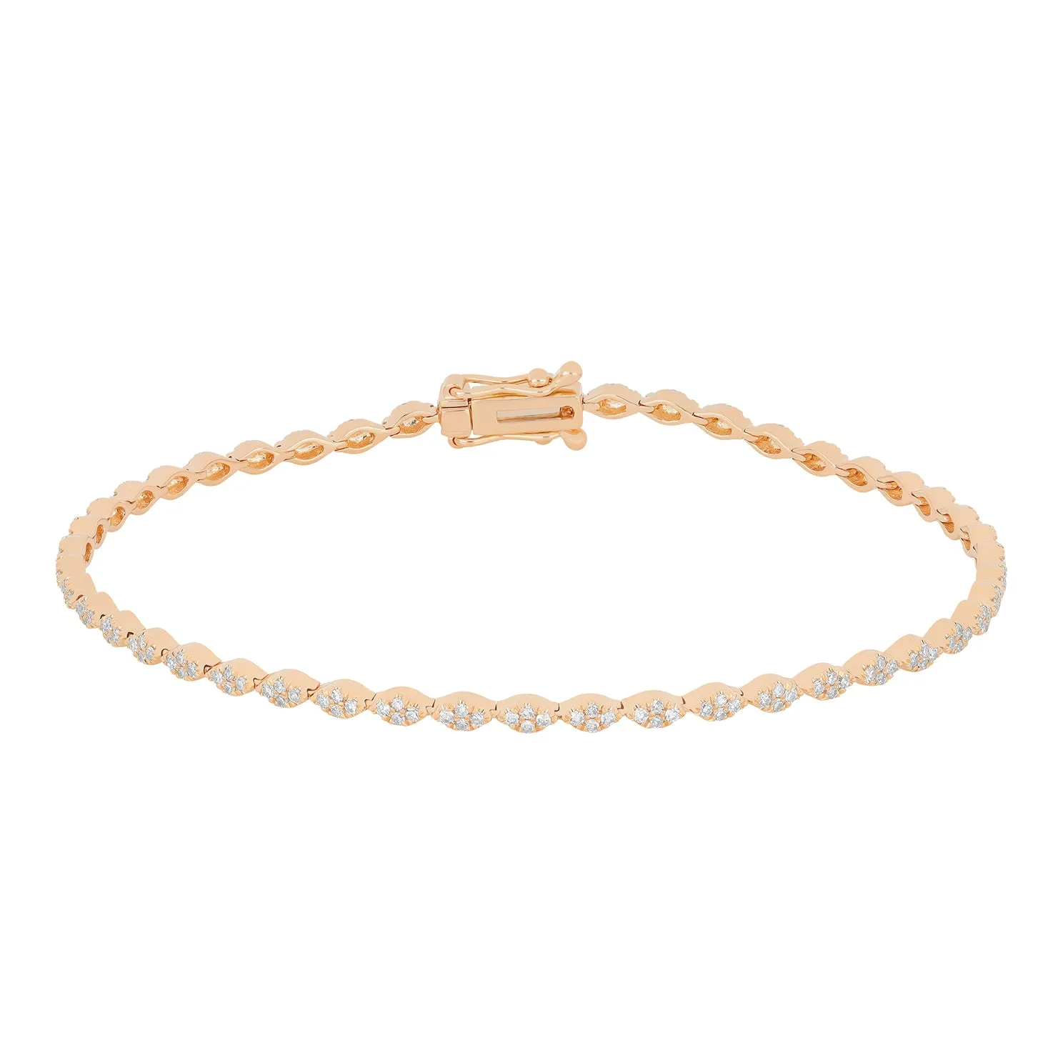Pavé Diamond Marquise Eternity Bracelet sold by EF Collection