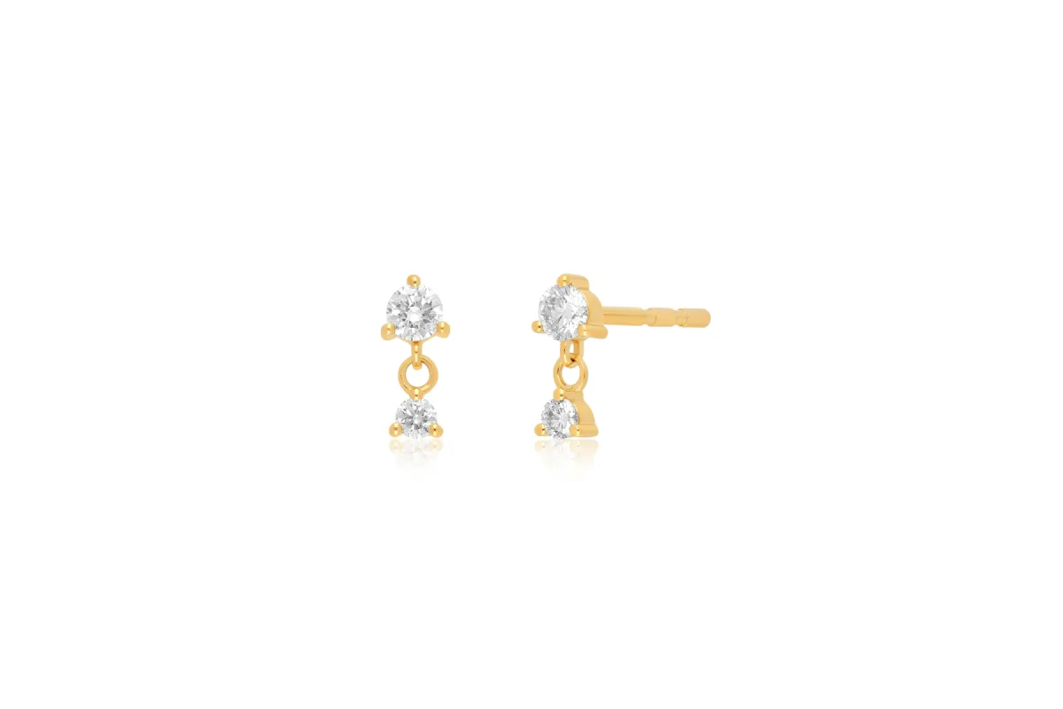 Prong Set Diamond Dangle Stud Earring sold by EF Collection