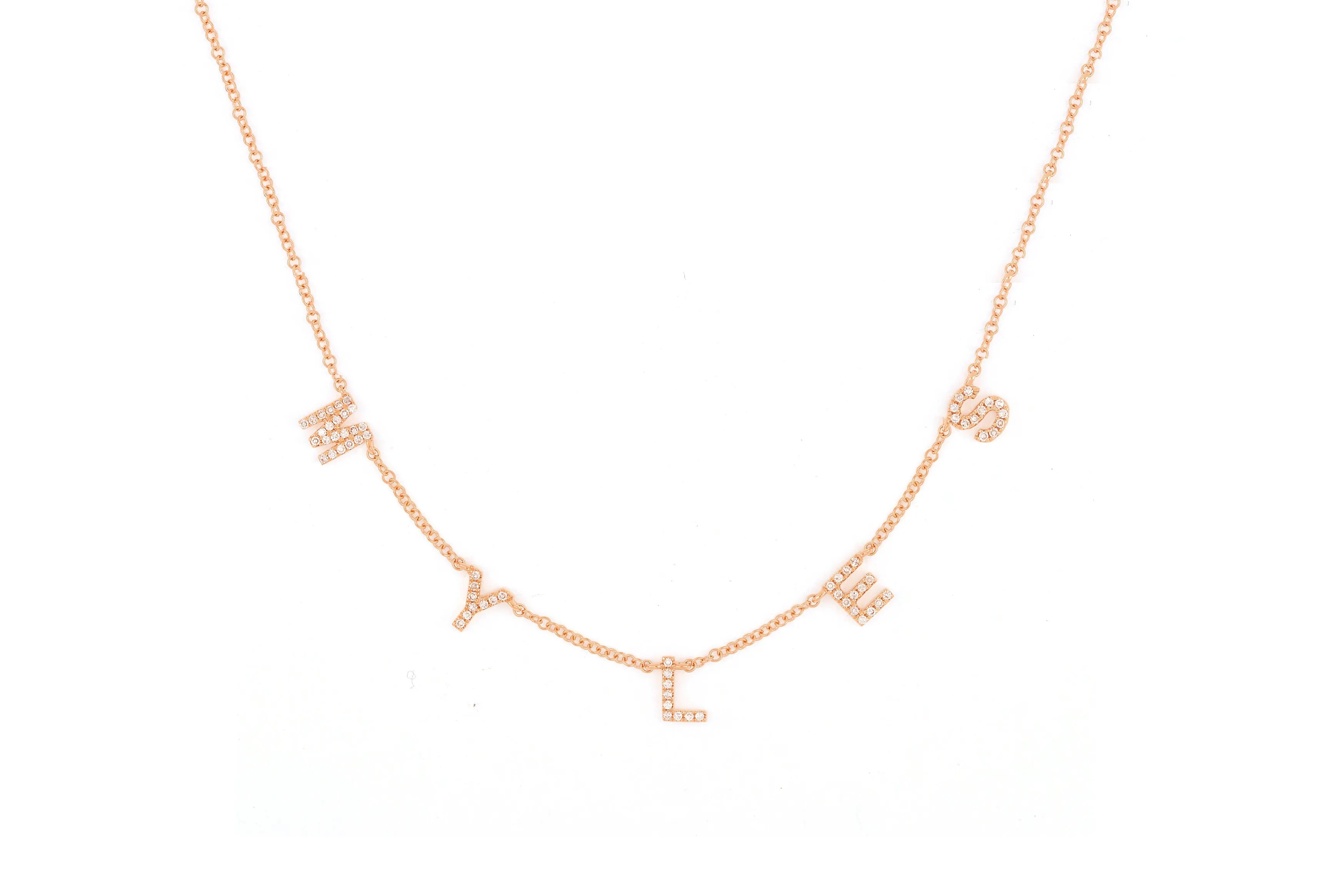 Diamond Multi Initial Necklace sold by EF Collection product image thumbnail 3