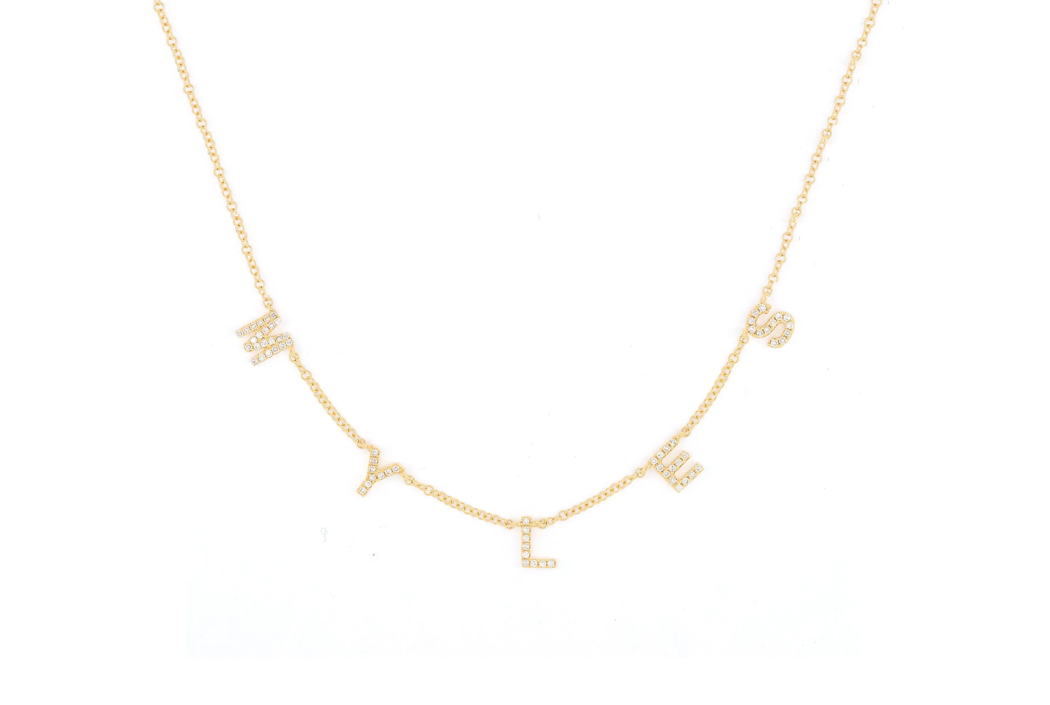 Diamond Multi Initial Necklace sold by EF Collection