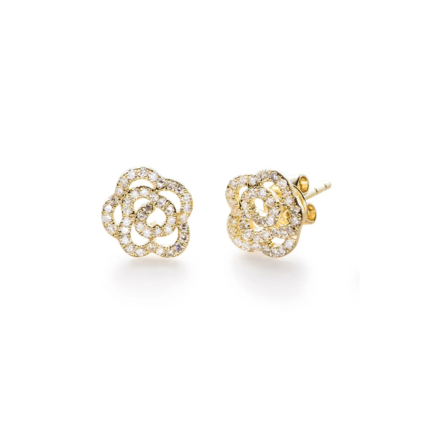 Diamond Rose Stud Earring sold by EF Collection