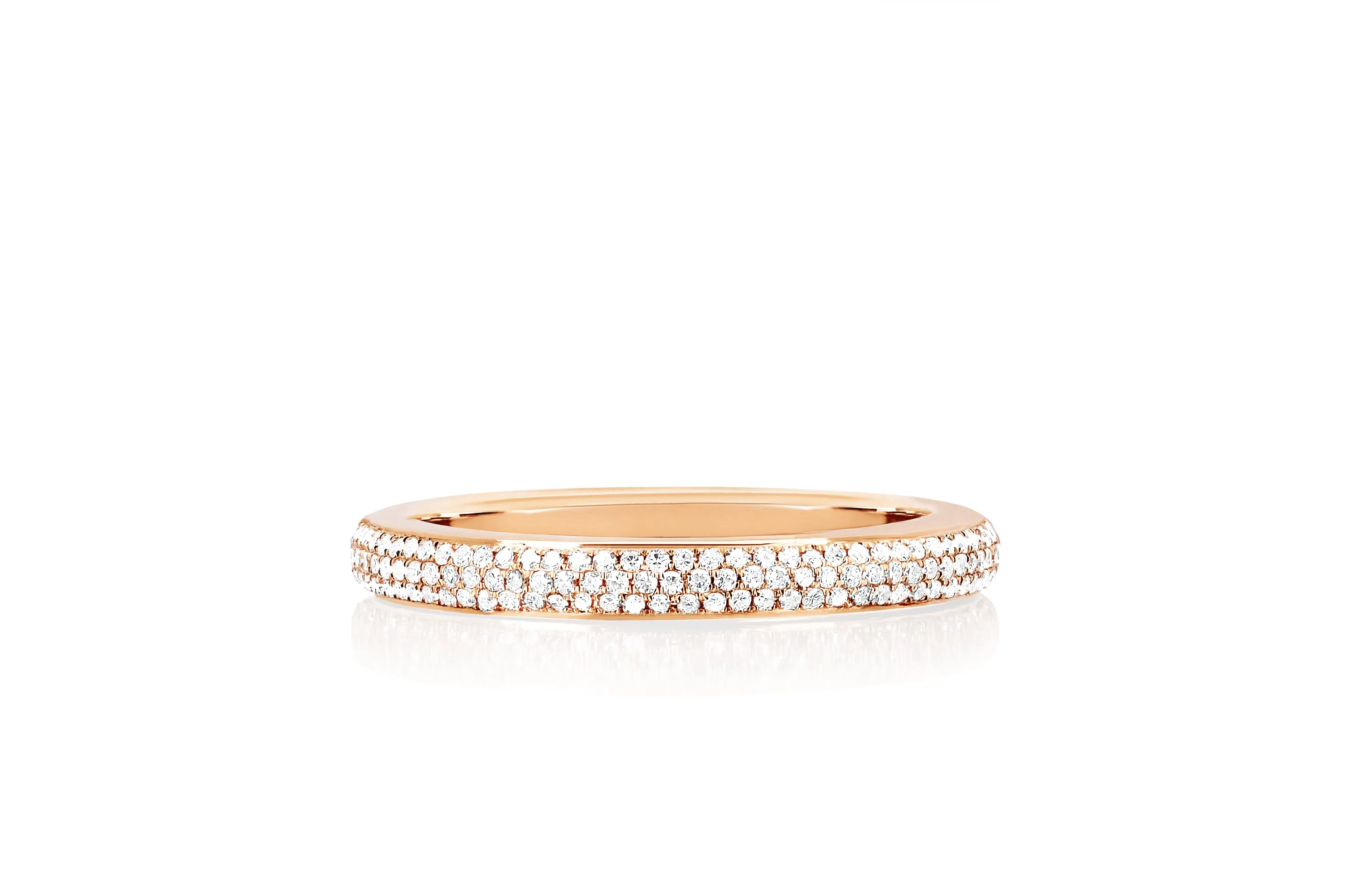 Two Tone Diamond & White Enamel Band Ring sold by EF Collection product image thumbnail 5