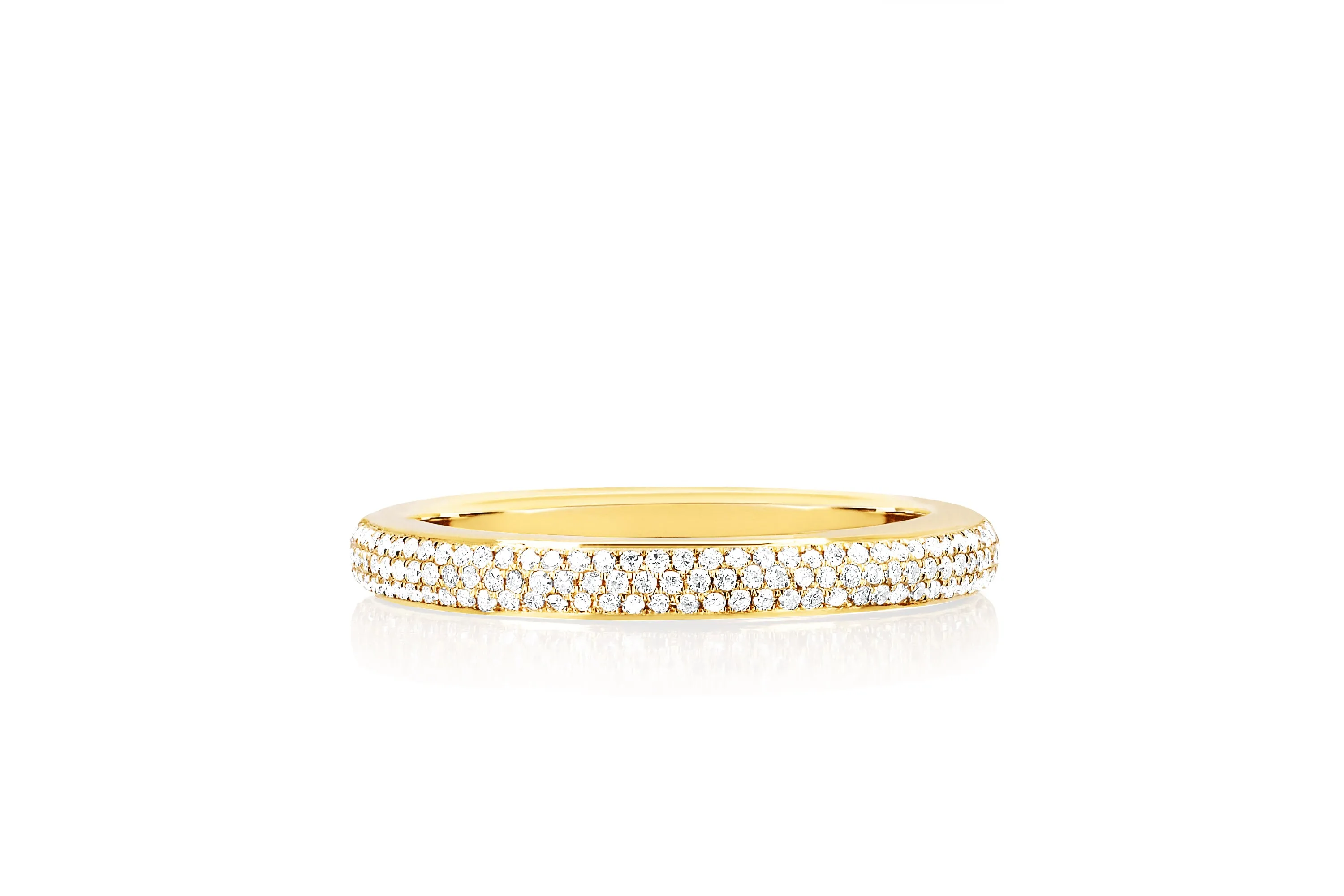 Two Tone Diamond & White Enamel Band Ring sold by EF Collection product image thumbnail 2