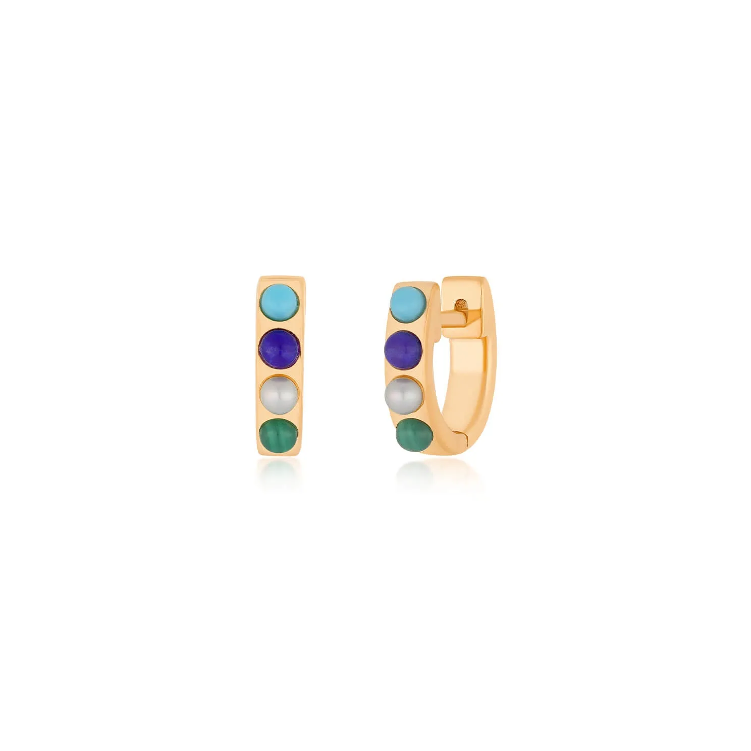 Seaside Stone Mini Huggie Earring sold by EF Collection product image thumbnail 3