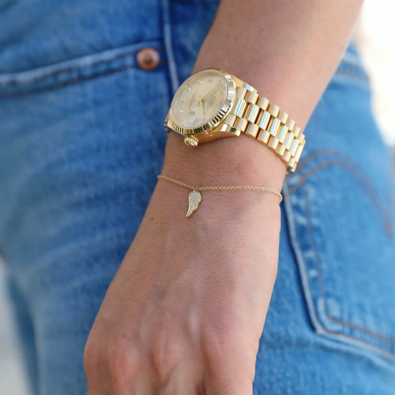 Diamond Angel Wing Bracelet sold by EF Collection product image thumbnail 2