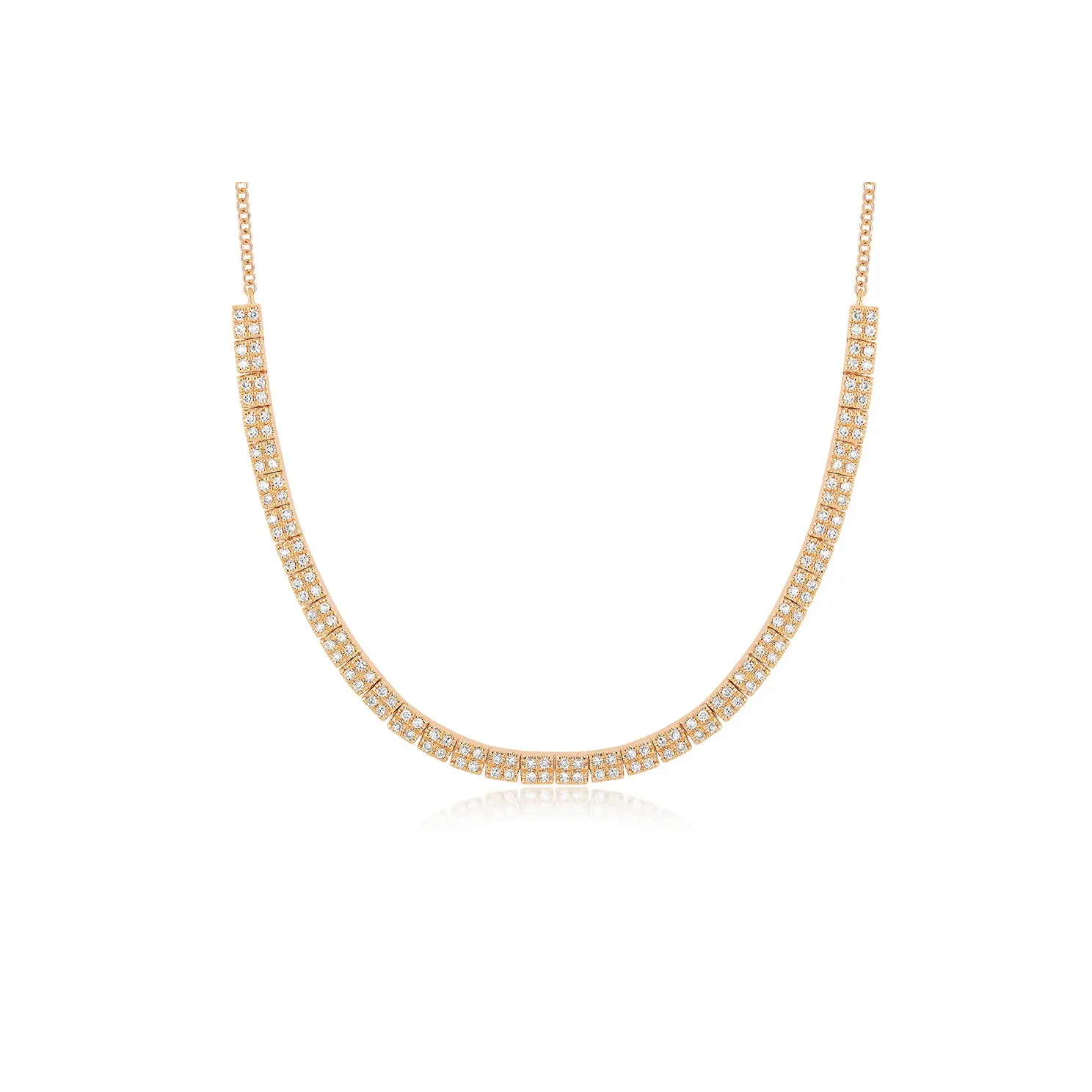Diamond Double Row Segment Necklace sold by EF Collection product image thumbnail 3