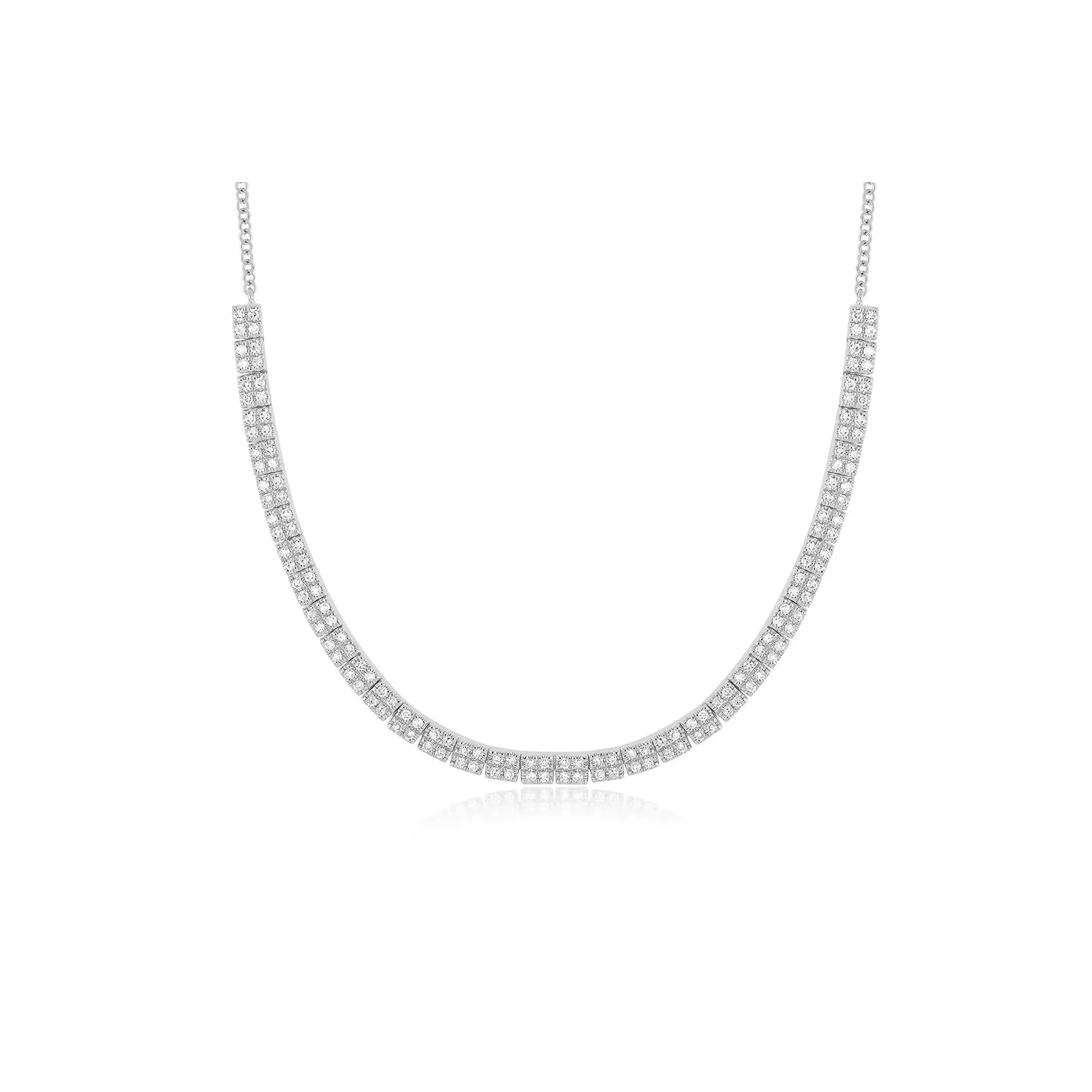 Diamond Double Row Segment Necklace sold by EF Collection product image thumbnail 4