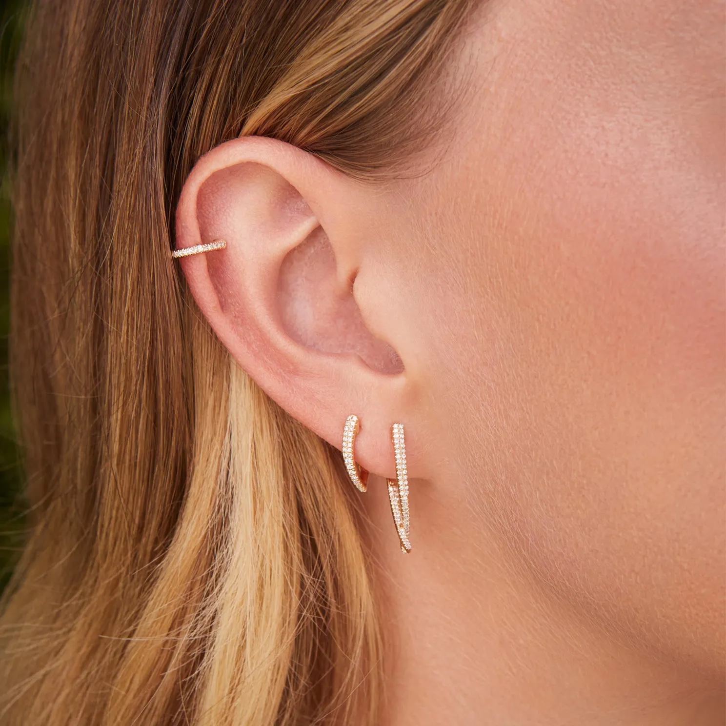 Diamond Cartilage Ear Cuff sold by EF Collection product image thumbnail 2