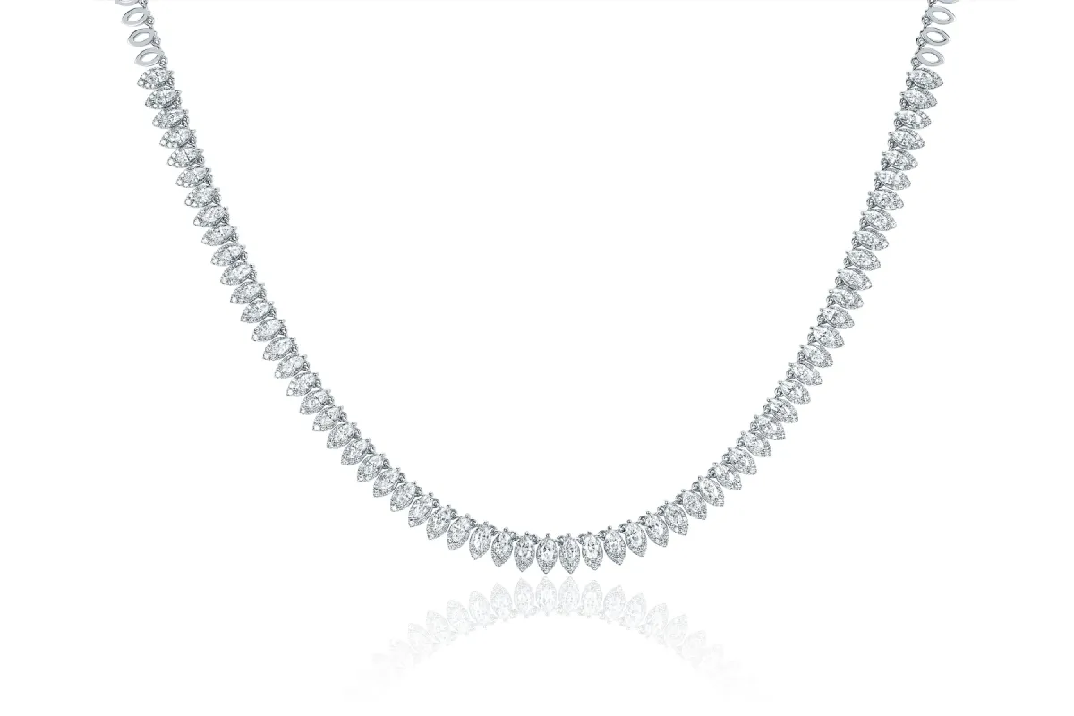 Diamond Pretty Lady Eternity Necklace made by EF Collection