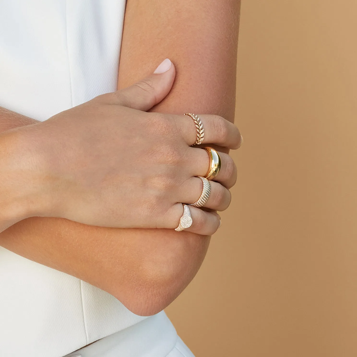 Diamond Leaf Ring sold by EF Collection product image thumbnail 2