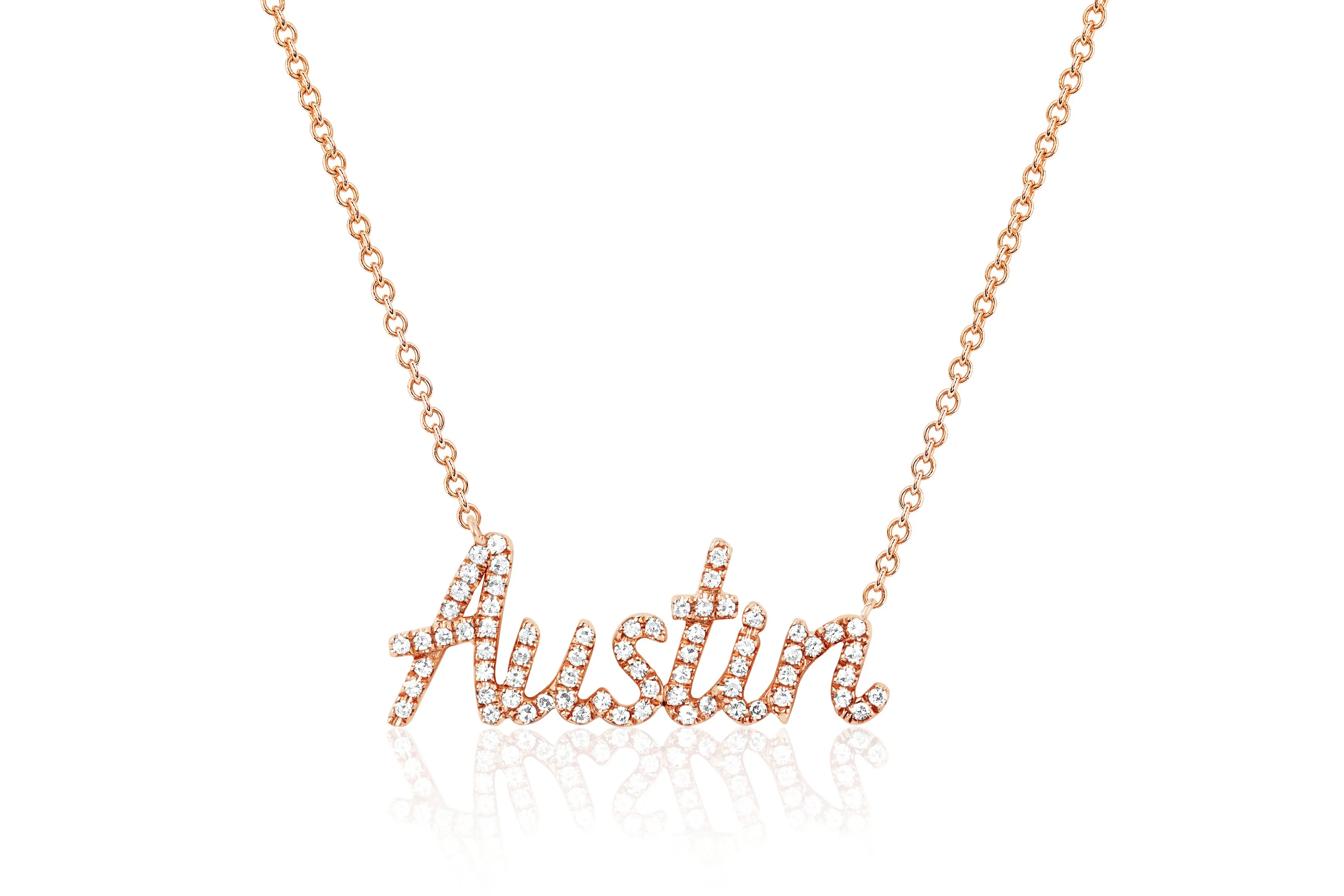 Diamond Script Name Necklace sold by EF Collection product image thumbnail 3