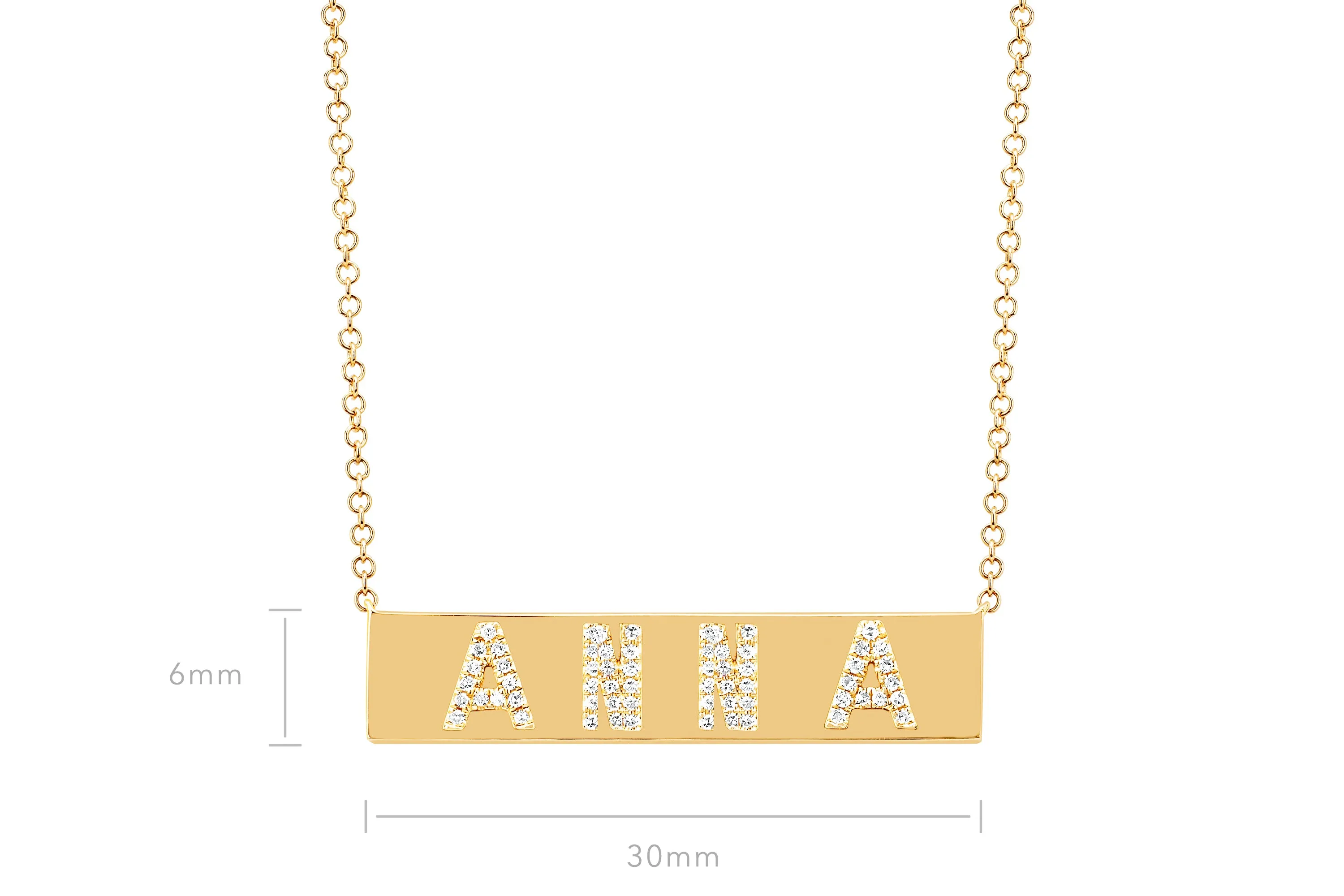Diamond Nameplate Necklace sold by EF Collection product image thumbnail 5