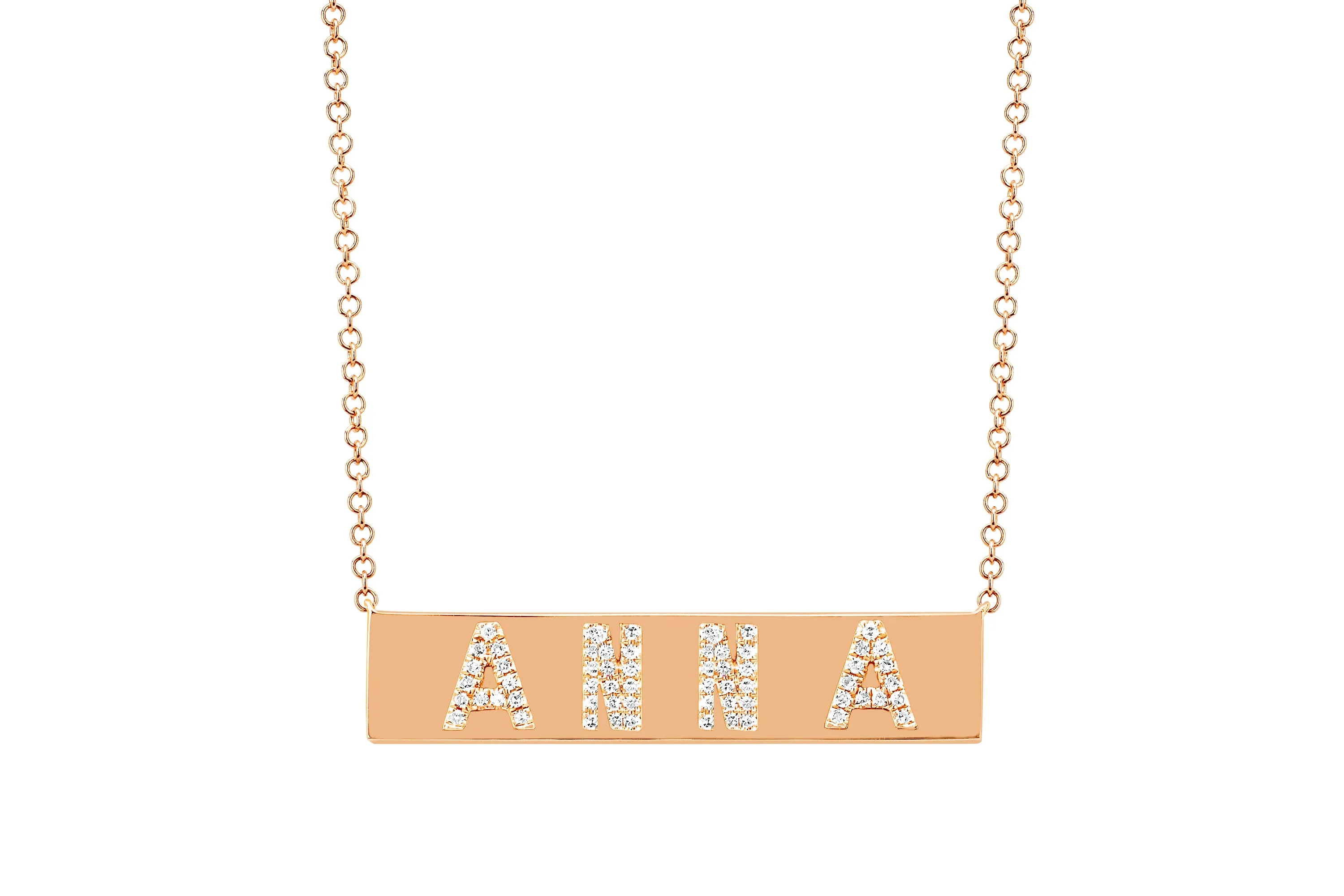 Diamond Nameplate Necklace sold by EF Collection product image thumbnail 3