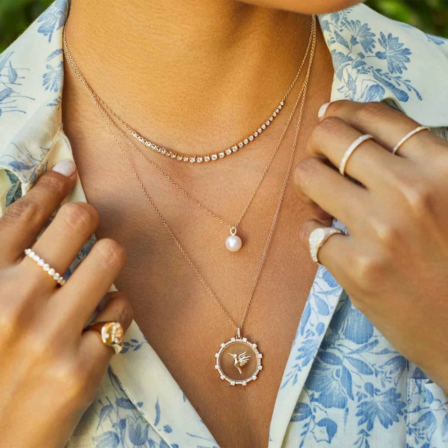 Pearl Ball Drop Necklace sold by EF Collection product image thumbnail 2