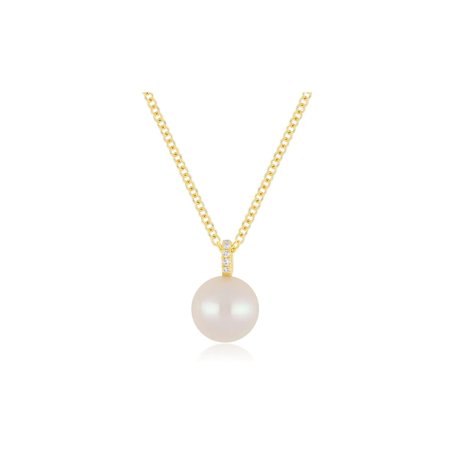 Pearl Ball Drop Necklace sold by EF Collection