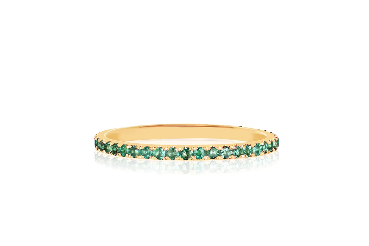 Emerald Eternity Ring sold by EF Collection