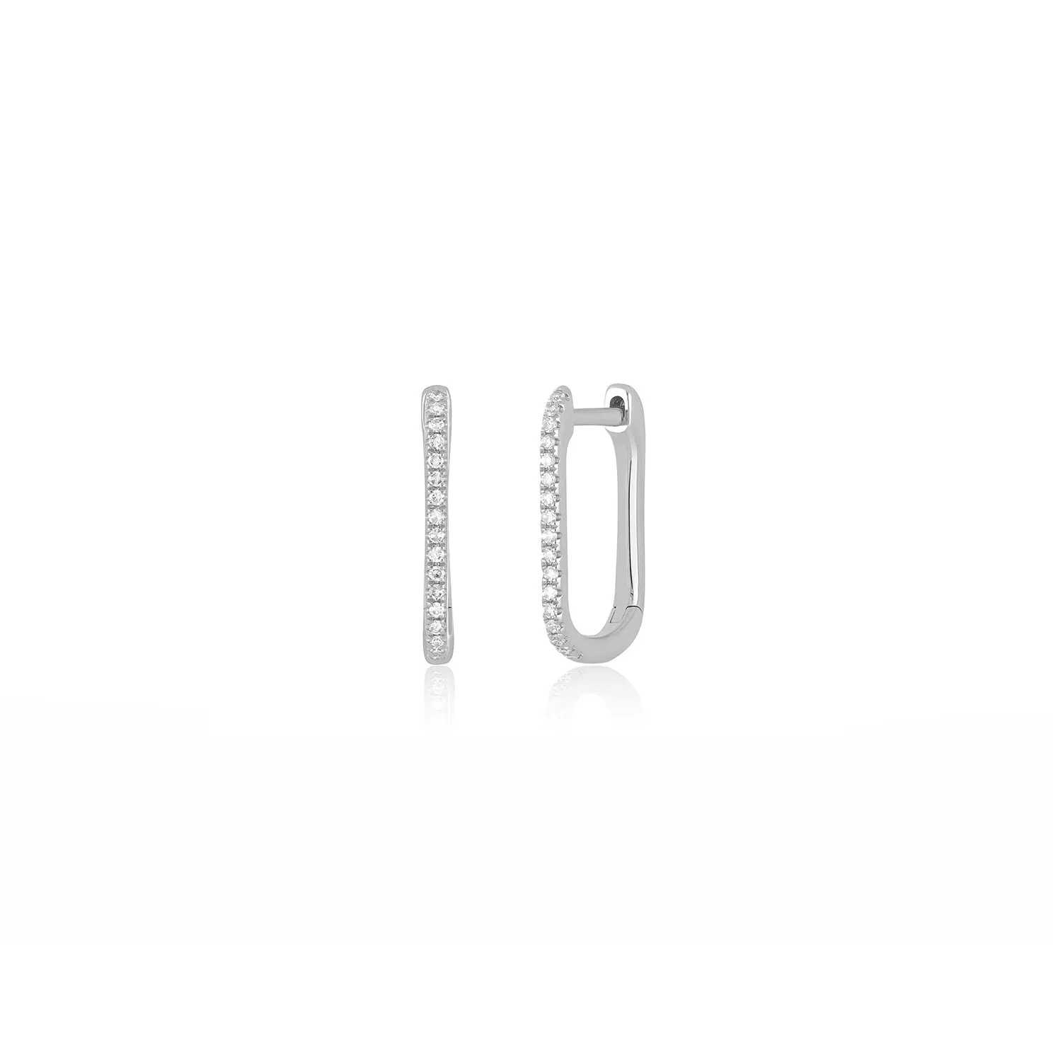 Diamond Lola Hoop Earrings sold by EF Collection product image thumbnail 4