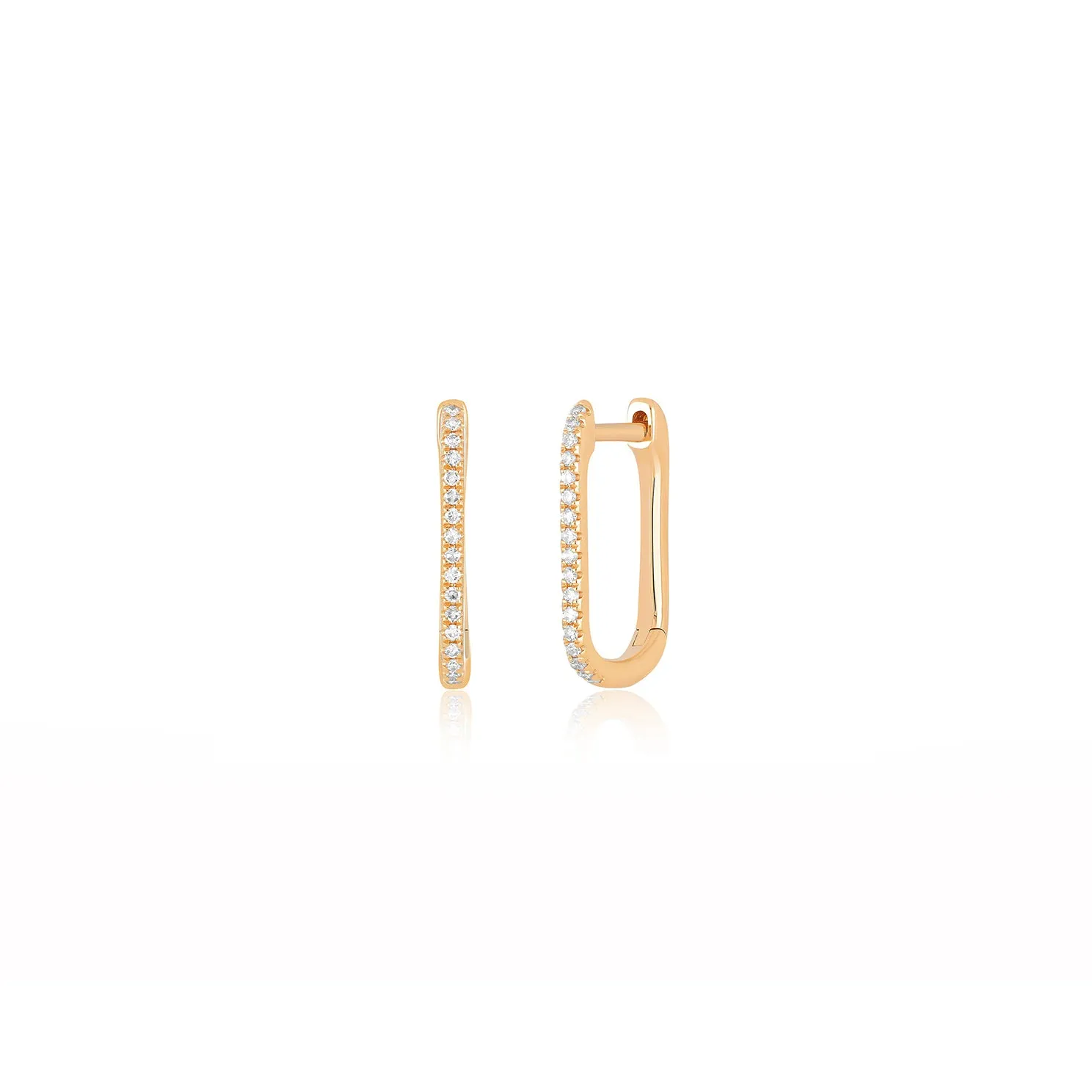 Diamond Lola Hoop Earrings sold by EF Collection product image thumbnail 3