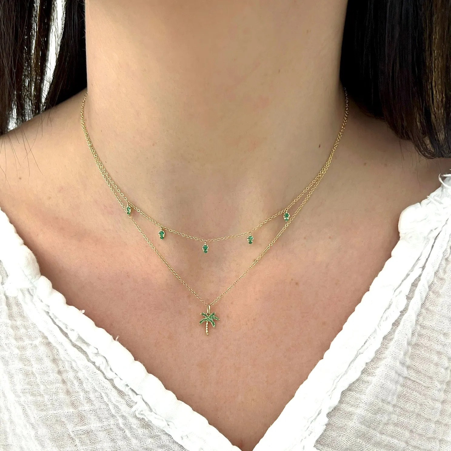 Emerald Wild Palm Necklace sold by EF Collection product image thumbnail 5