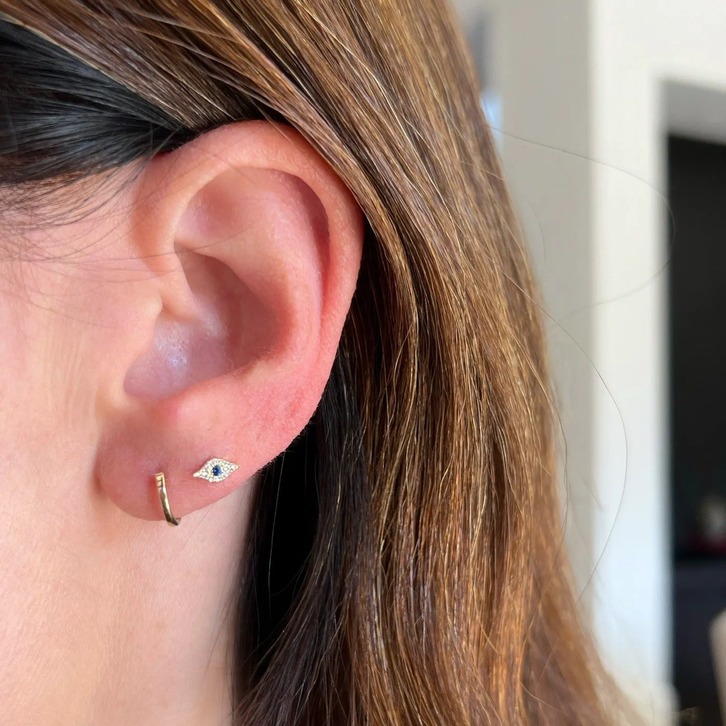 Gold Mini Huggie Earring sold by EF Collection product image thumbnail 2