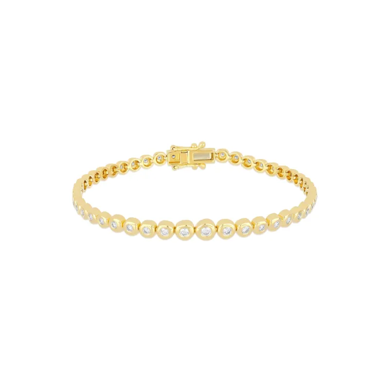 Graduated Diamond Pillow Eternity Bracelet sold by EF Collection