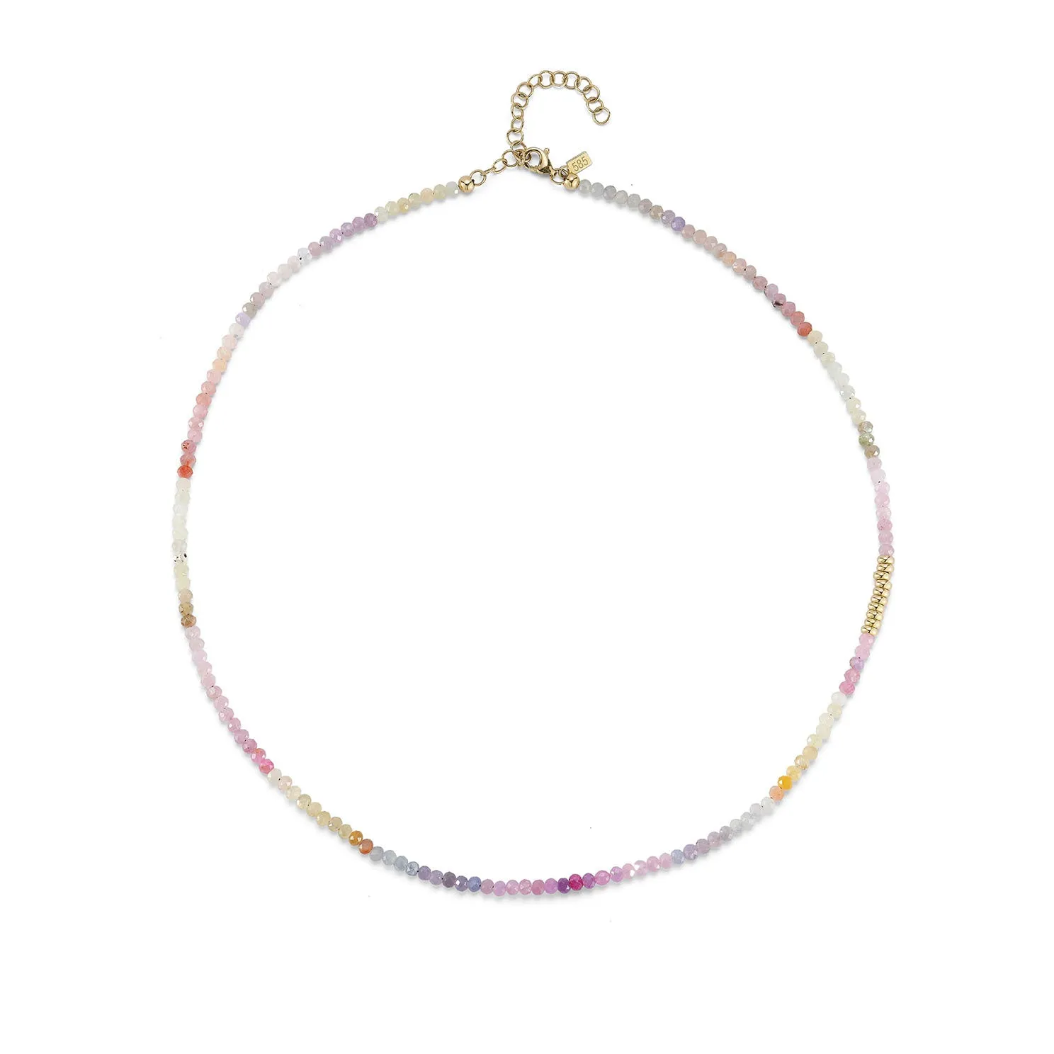 Ombré Sapphire Birthstone Bead Necklace sold by EF Collection