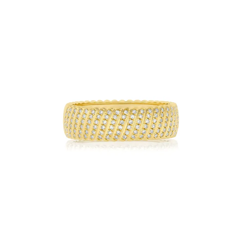 Diamond Jumbo Twist Ring sold by EF Collection