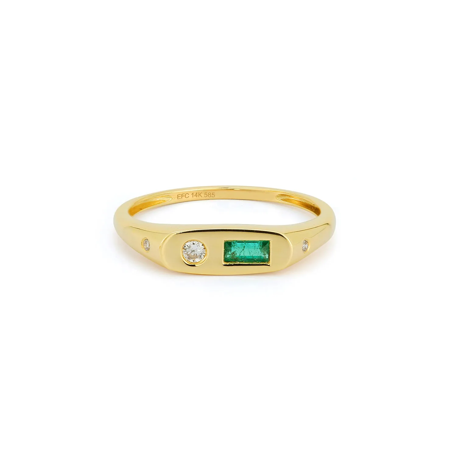 Diamond & Emerald Treasure Ring sold by EF Collection