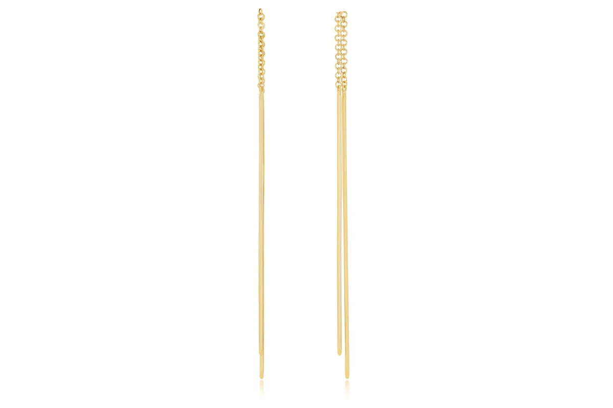 Gold Bar Threader Earring sold by EF Collection