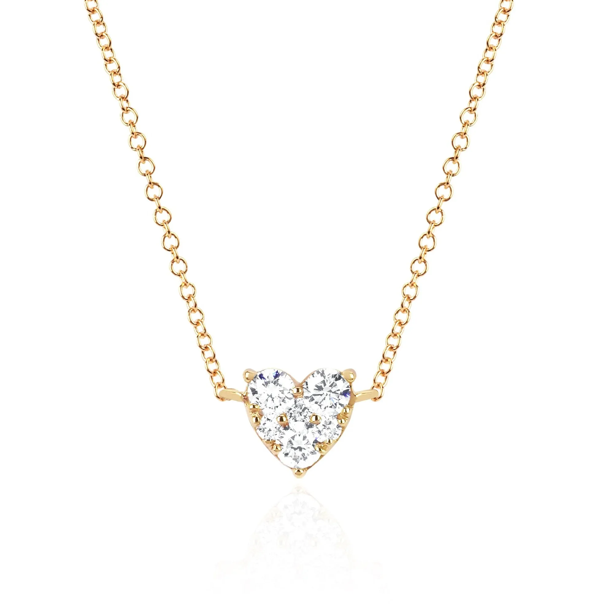 Full Cut Diamond Heart Choker Necklace sold by EF Collection