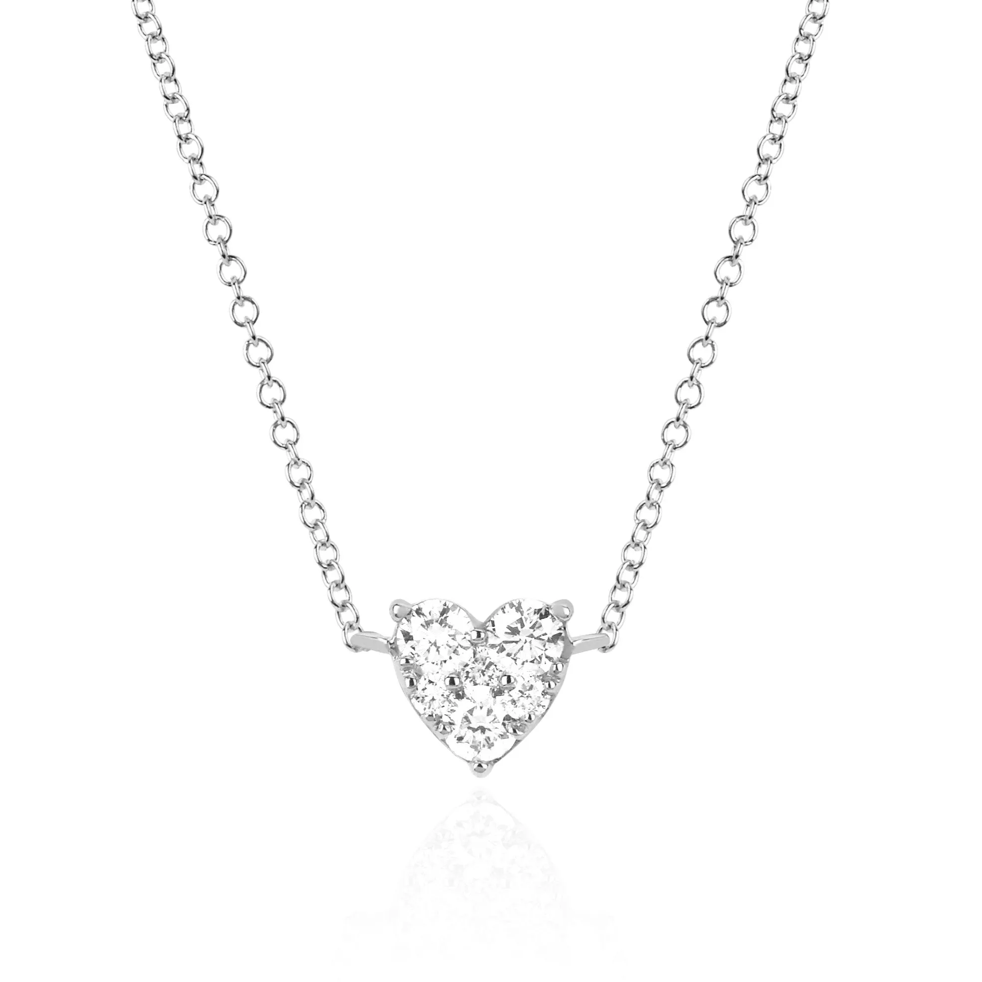 Full Cut Diamond Heart Choker Necklace sold by EF Collection product image thumbnail 4