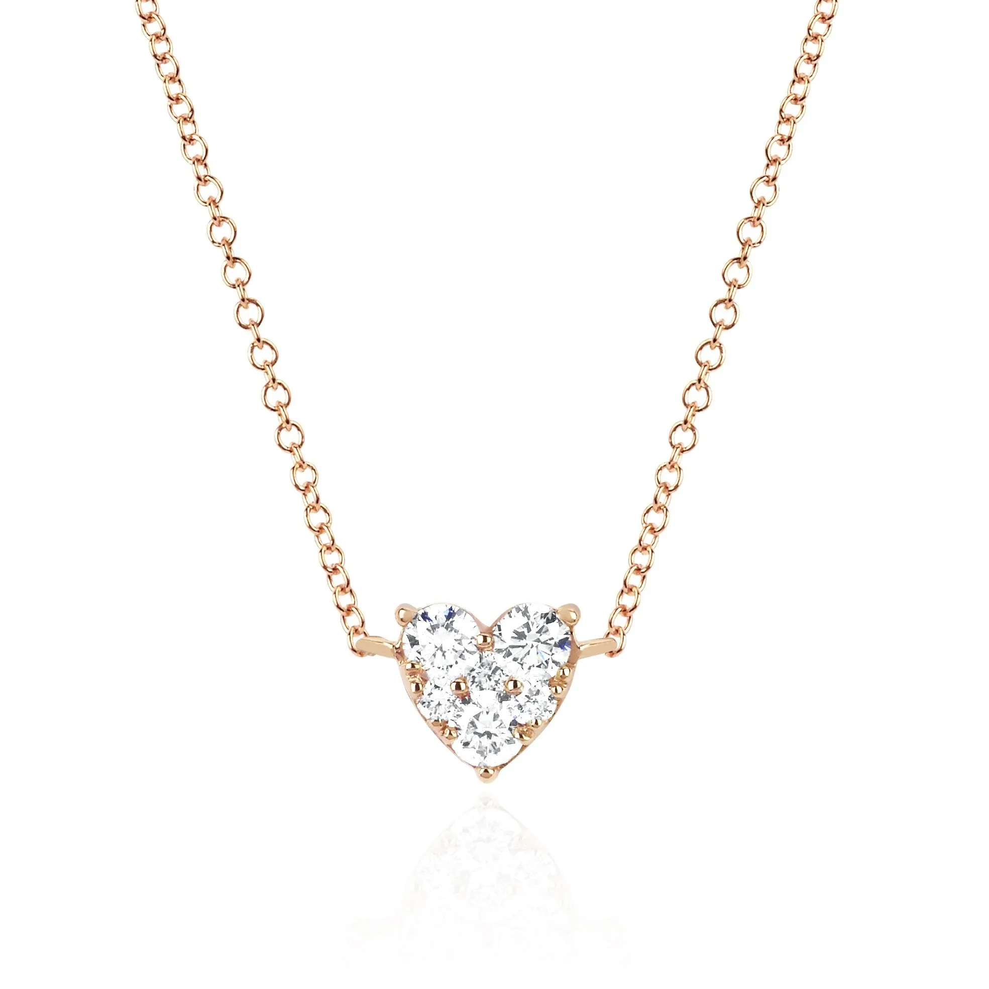 Full Cut Diamond Heart Choker Necklace sold by EF Collection product image thumbnail 3