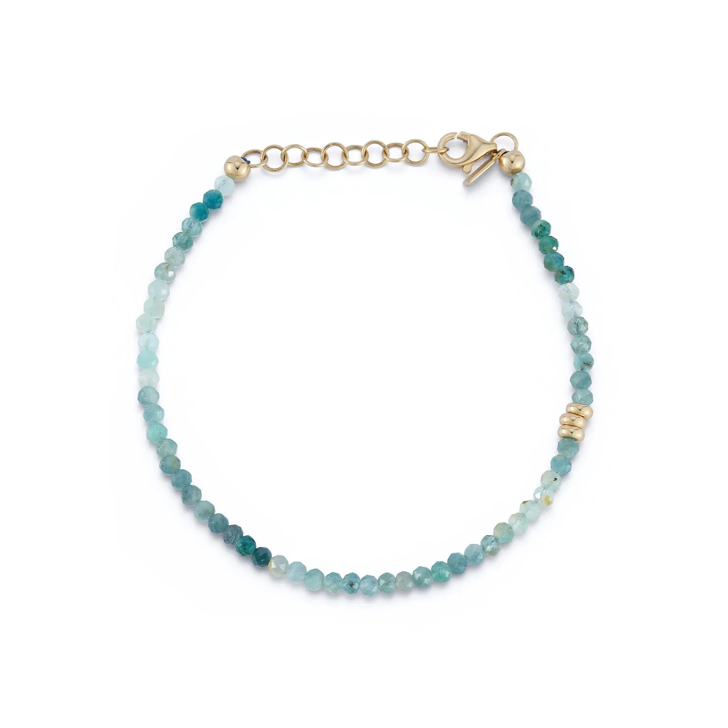 Ombré Tourmaline Birthstone Bead Bracelet sold by EF Collection